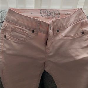Pink crop pants
